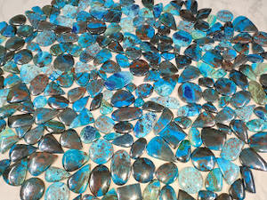 Livraison gratuite, Unique Cabochon de pierres précieuses Azurite et Chrysocolla, 1 pièce, ample, pour anneau, vente en gros - Product Image 2