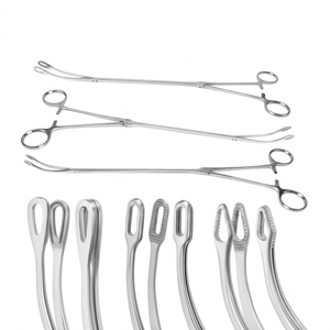 Ensemble de pinces à éponges MIS Premium, 3 pièces, 360 mm x 10 mm, pour chirurgie thoracoscopique, acier inoxydable allemand, instruments chirurgicaux manuels - Product Image 2