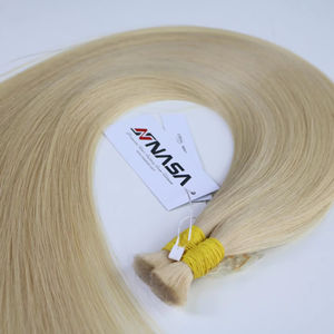 Extensiones de cabello a granel de alta calidad Tono de color rubio 60 muy suave y sedoso 55 cm Super Doble dibujado - Product Image 1