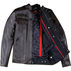 Veste en peau de vache pleine de haute qualité en faux cuir pour hommes, coupe-vent et respirante avec rayures pour l'hiver - Product Image 1