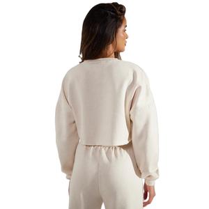 Femmes hiver automne sweat court 100% coton doux chaud respirant goutte épaule coupe ample Logo personnalisé grande taille - Product Image 5