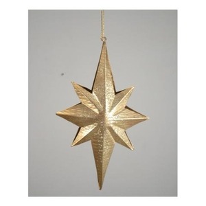 Adornos navideños de estrella colgante de Metal, decoración decorativa colgante de árbol de vacaciones para decoración festiva del hogar, accesorios de fiesta - Product Image 6