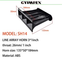 Diffuseur de son, guide d'ondes pour ligne de sonorisation à dispersion des aigus, guide d'ondes pour haut-parleur de ligne de sonorisation de 1 pouce, 135*50*184mm