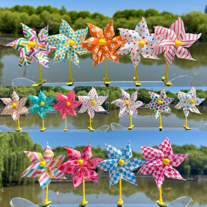 Barrettes rotatives pour enfants en forme de <span class=keywords><strong>moulin</strong></span> à <span class=keywords><strong>vent</strong></span>, fleur et étoile, accessoires capillaires mignons à motif de dessin animé pour filles - Product Image 1