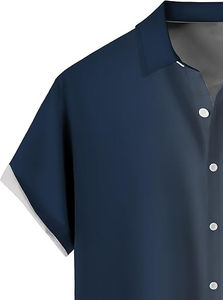 100% coton, T-shirt pour homme, coupe ample, imprimé Vente en gros de nouvelles chemises d'été hawaïennes pour hommes avec plage à séchage rapide - Product Image 4