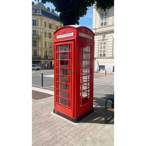 Cabina telefónica de Londres hecha a mano, Color rojo, personalizable para decoración de eventos de boda, uso de cabina telefónica roja, pantalla de suelo - Product Image 1