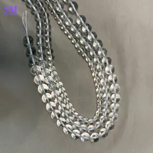 Natürlicher klarer Quarz AAA 8mm Perlen Strand 44-48 Stück pro Linie Großhandel Edelstein Perlen Heil kristall Lieferant