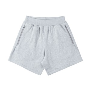 Shorts de gymnastique pour hommes avec logo personnalisé de haute qualité vente en gros de shorts de basket-ball en coton avec logo de broderie à fermeture éclair élastique mi-taille solide - Product Image 6