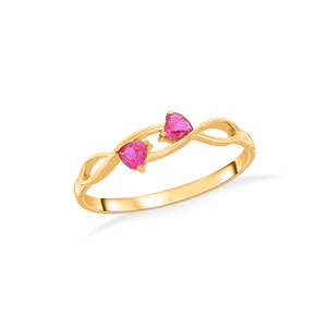 แหวนค็อกเทลประดับเพชรซิร์คอนทรงเจ้าหญิงสีบานเย็นทองคำขาว 14k - Product Image 3