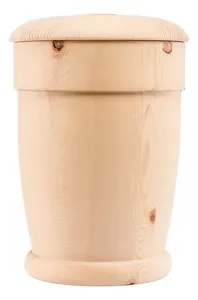 Urna de cremación de madera de estilo moderno para cenizas humanas Urna conmemorativa ecológica con tarro funerario hecho a mano de madera natural - Product Image 3