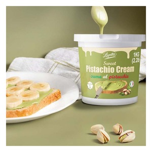 1kg de mantequilla de pistacho italiano dulce, crema de pistacho, pasta a granel y para untar para panadería, postre, helado, confitería, suministro de tiendas - Product Image 3