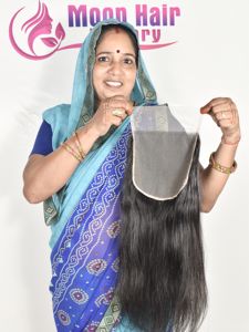 ฝาปิดผมคนอินเดียเนื้อนุ่มเป็นธรรมชาติแบบตรงติดทนนาน - Product Image 5