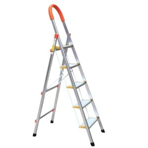 Escalera de aluminio de 7 escalones para el hogar, escalera plegable de escalón ancho para uso doméstico, segura, duradera y ligera al mejor precio - Product Image 1