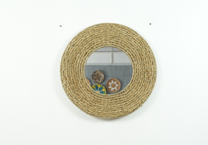 Producto de Venta caliente yute algas marinas espejo de baño decoración espejos decoración pared personalizar paquete hogar decoraciones de lujo - Product Image 3