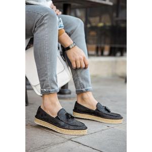 Ch119 Cbt Tassels Hommes Faux Cuir 100% Vegan Chaussures Noir - Product Image 3