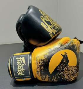 Premium Quality Custom Made Fairtex Genuine Cowhide Leather Professional Boxing Sparring Set Hook Loop Closure UV Protection - Product Image 2