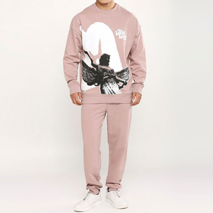 Ensemble de jogging 2 pièces à manches longues pour hommes, style pull personnalisé, survêtement tendance de l'industrie, arrivée imprimée pour les survêtements d'hiver - Product Image 1