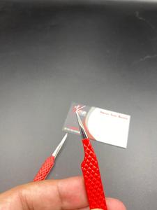 Pince à épiler d'extension de cils de Type droit en acier inoxydable professionnel outil d'isolation d'extension de cils à poignée diamantée durable - Product Image 3