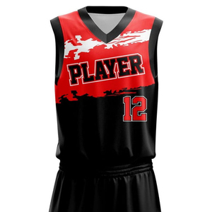 Vêtements de sport à col en V pour hommes, ensemble d'uniformes de basket-ball Offre Spéciale, meilleure qualité d'usine, nouveau design imprimé pour la saison estivale - Product Image 4