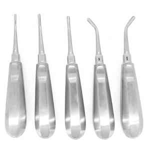 Instrumentos quirúrgicos dentales Elevador de raíces dentales Autoclave de acero inoxidable Juego de 5 piezas con suministros profesionales - Product Image 1