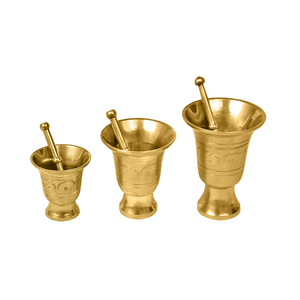 Bestest Quality Brass Pestle And <b>Mortar</b> Handmade Round Shape Grinder With Kitchen Cooking Tools Imam Dasta - Product Image 3