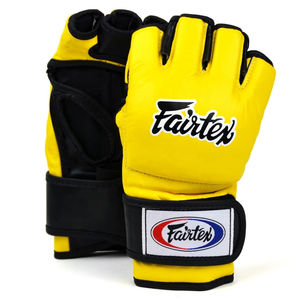 Premium Quality Customized Real Leather Boxing Gloves Fair tex Yellow Design Quick Dry Breathable <b>Comfortable</b> Velcro - Product Image 3