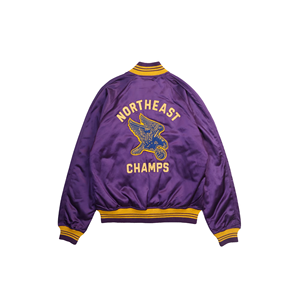 Chaqueta universitaria con letras de béisbol personalizada de alta calidad de fabricante OEM para hombre tela de lona bordada diseño de alta visibilidad - Product Image 2