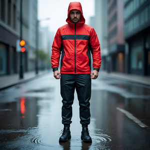 Chándal impermeable para hombre, chaqueta cortavientos de poliéster y nailon 100%, pantalón para hombre, chándal cortavientos para senderismo y montaña - Product Image 2