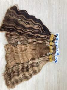 Cabello a granel cabello de lujo ondulado profundo extentensión blanqueador a rubio 100% cabello vietnamita - Product Image 4