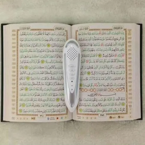 PQ15 pena membaca Quran, dengan 5 buku dan terjemahan Indonesia Muslim Arab Eng hadiah mesin pembelajaran pendidikan