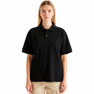 Button Down Sublimation Polo Tee Shirt Women Outdoor Street Printed Polo Shirt Ladies Drop Shoulder Sublimated Polo Shirts Women - Product Image 5