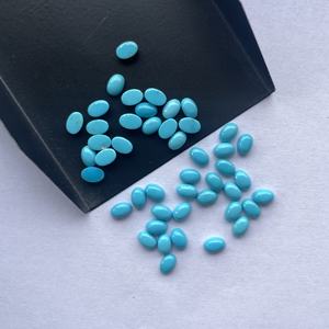 4mm 6mm 8mm Natural Bella Durmiente turquesa suave ovalado parte posterior plana cabujón piedra preciosa suelta calidad AAA semipreciosa fina DIY - Product Image 4