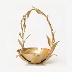 Bol à dattes en métal de style arabe, décoration de table islamique du Ramadan, plat de service pour fruits secs, décoration de maison de luxe - Product Image 3