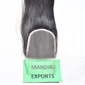 ผมทอสีดำบริสุทธิ์จากธรรมชาติผมชาวอินเดียยาวตรง5*5 - Product Image 2