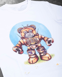 T-shirts pour hommes surdimensionnés en coton 100% 350g, respirants, à séchage rapide, imprimés en silicone, personnalisés OEM - Product Image 2