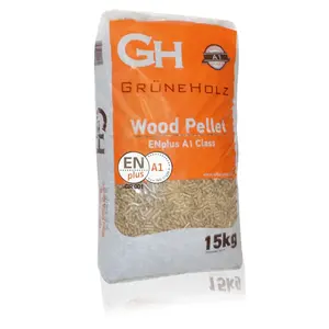 Europa Holzpellets 15 kg Holzpellet Din plus/EN plus-A1 Holz zum günstigen Preis