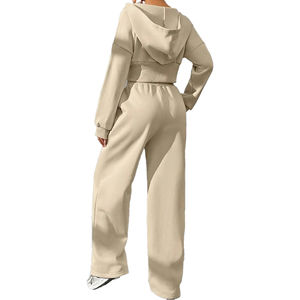 Conjunto Deportivo de Dos Piezas para Mujer, Sudadera con Capucha de Manga Larga y Pantalones Cortos, Diseño Sólido, para Hombre, 2026 - Product Image 5