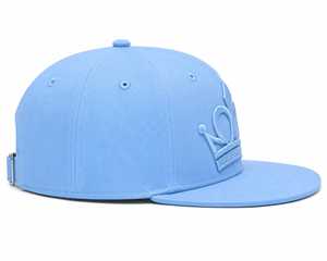 Gorra Snapback Azul Cielo de 5 Paneles con Visera Plana y Bordado 3D en Relieve, Diseño Deportivo Unisex Personalizable - Product Image 3