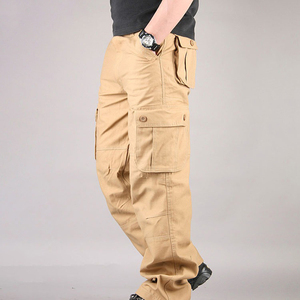 Pantalon cargo décontracté léger en toile 100 % polyester foncé pour homme - Respirant, écologique, idéal pour atelier, usine, mécanicien - Product Image 4