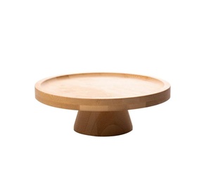 Wooden Cake Stand Platter <b>Smooth</b> Polished Finish Eco-Friendly Handmade Design Strong Pedestal Base Dishwasher Microwave Safe - Product Image 2
