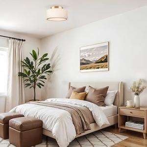 Plafonnier encastré moderne Haven, luminaire élégant à profil bas pour couloir, chambre, cuisine, entrée, maison et bureau - Product Image 5