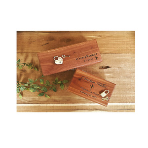 Boîte à souvenirs en cèdre gravée, cadeau de première communion, cadeau de baptême - Product Image 4