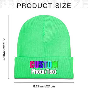 Custom Knitted Yarn <b>Cap</b> with Hand Embroidery Warm <b>Winter</b> <b>Cap</b> for Europe and America Market uploaded by Dress Sports - Product Image 5