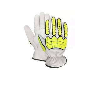 Gants de travail anti-vibration, anti-coupure, en cuir de qualité supérieure, robustes, pour mécaniciens, anti-impact, résistants aux chocs - Product Image 6