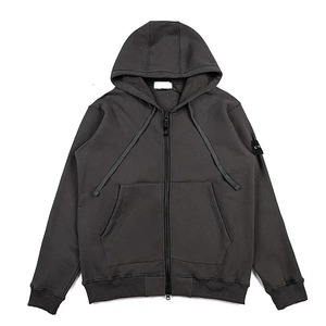 Nueva llegada al por mayor suéter de los hombres logotipo personalizado Casual media cremallera bordado pulóver grueso cálido invierno prendas de punto de los hombres - Product Image 6