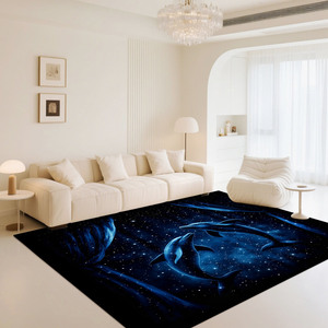 Tapis de salon personnalisé imprimé pour le salon et la chambre à coucher, tapis en polyester antidérapant - Product Image 2