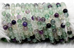 Última Llegada: Cuentas Redondas de Fluorita Multicolor de Grado AAA Premium para Prácticas de Sanación y Fabricación de Joyería India - Product Image 2