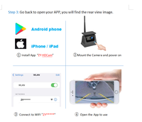 Vente de caméra de recul sans fil Batterie solaire rechargeable 1080p Base magnétique Mobile Wifi App IOS Android Caméra solaire