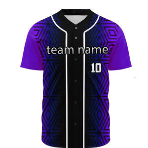 Maillot de baseball personnalisé, design gratuit, sublimation, séchage rapide, respirant, maillots de baseball pour hommes, broderie, maillot de baseball - Product Image 3
