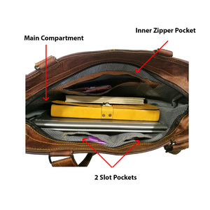 Sac fourre-tout en cuir véritable pour femme Sac à main à bandoulière vintage pour le shopping et l'utilisation quotidienne - Product Image 3